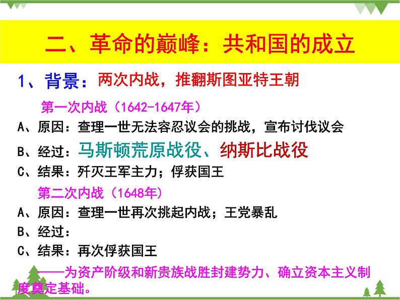 人民版高中历史选修二 3.2英国议会与王权的决战 课件第8页