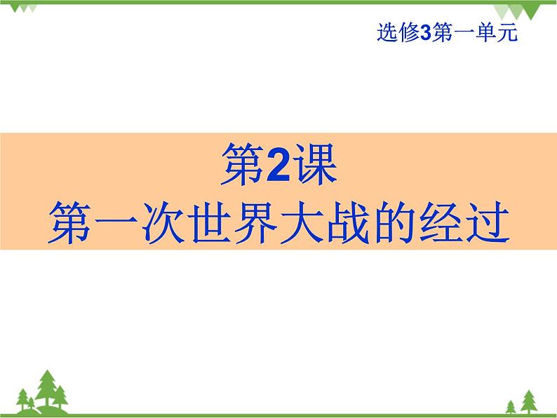 人民版高中历史选修三1.2 第一次世界大战的经过 课件01