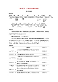 2022版高考历史总复习第一单元古代中国的政治制度第1讲商周时期的政治制度和秦朝中央集权制度的形成教案新人教版