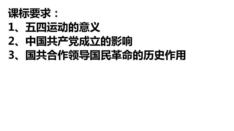 第21课 五四运动与中国共产党的诞生 课件--2021-2022学年统编版（2019）高中历史必修中外历史纲要上册 (1)02