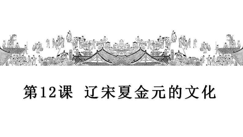 2021-2022学年统编版（2019）高中历史必修中外历史纲要上 第12课 辽宋夏金元的文化课件(36张PPT）01