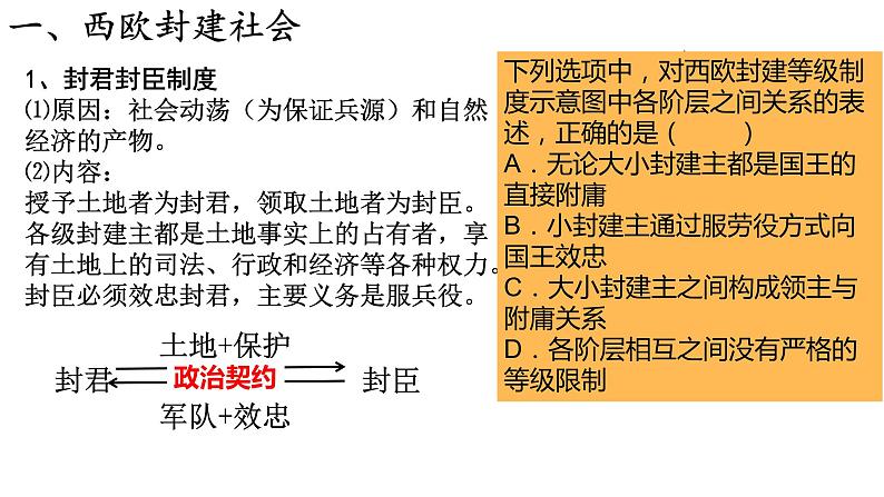 2021-2022学年统编版（2019）高中历史必修中外历史纲要下 第3课 中古时期的欧洲 课件（22张PPT）第4页