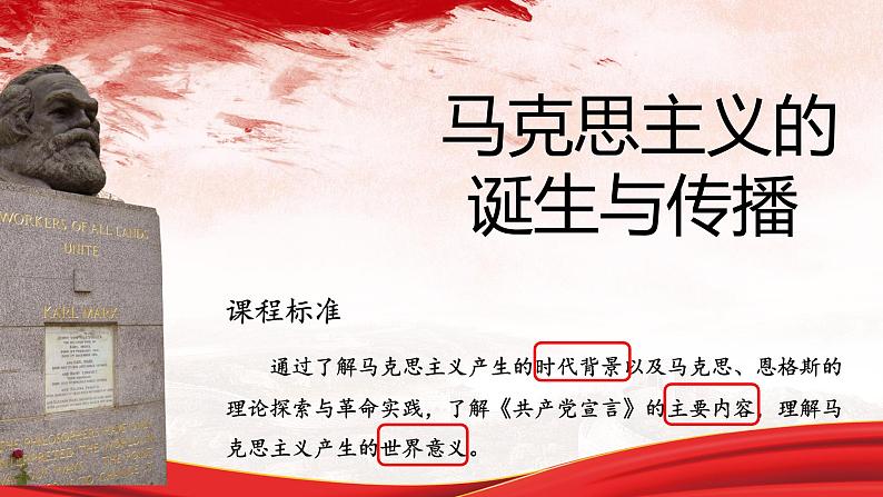 2021-2022学年统编版（2019）高中历史必修中外历史纲要下 第11课 马克思主义的诞生与传播 课件（22张PPT）01