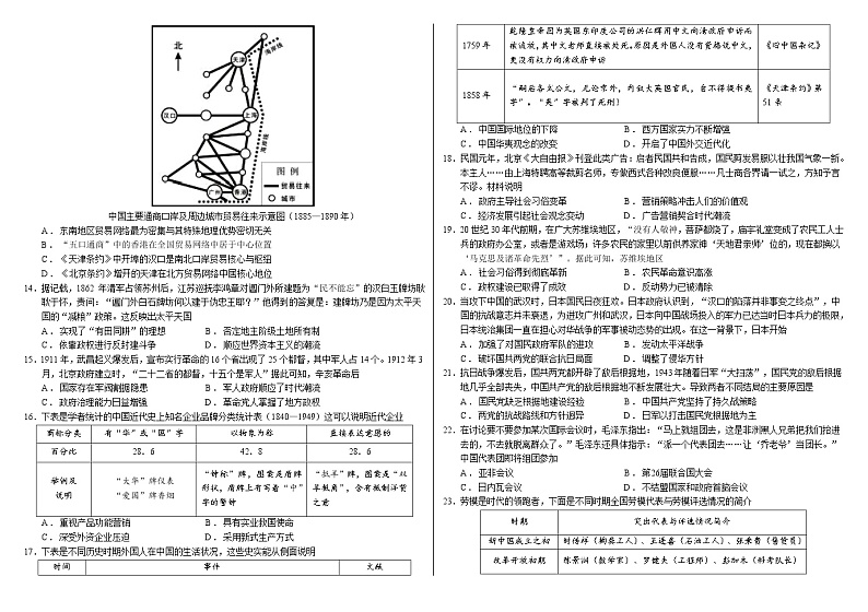 铁人中学2019级高三上学期阶段考试历史试题第2页
