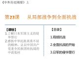 2021-2022学年统编版（2019）高中历史必修中外历史纲要上册第23课从局部抗战到全面抗战课件（24张PPT）