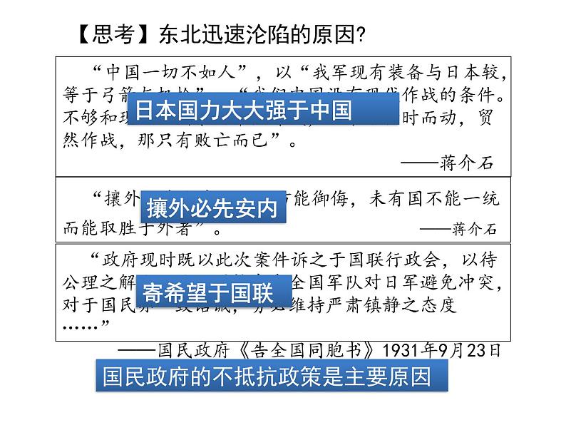 2021-2022学年统编版（2019）高中历史必修中外历史纲要上册第23课从局部抗战到全面抗战课件（24张PPT）第5页