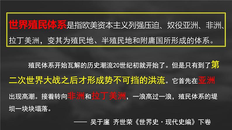 2021-2022学年统编版（2019）高中历史必修中外历史纲要下第21课世界殖民体系的瓦解与新兴国家的发展课件（31张PPT）03