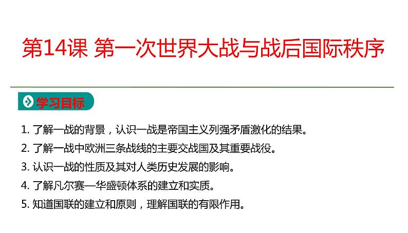 必修2历史新教材人教第14课第一次世界大战与战后国际秩序ppt_15第1页