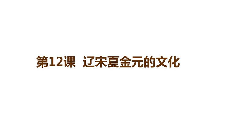 2021-2022学年统编版（2019）高中历史必修中外历史纲要上册第12课 辽宋夏金元的文化 课件（34张PPT）第2页