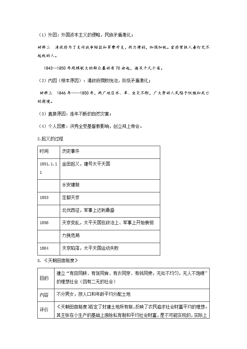 2021-2022学年统编版（2019）高中历史必修中外历史纲要上册 第17课 国家出路的探索与列强侵略的加剧 教案02