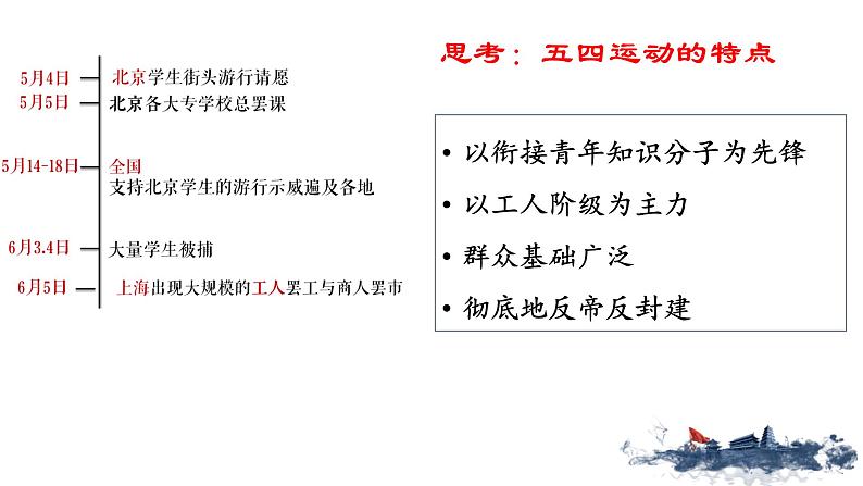 2021-2022学年统编版（2019）高中历史必修中外历史纲要上册第21课 五四运动与中国共产党的诞生 课件（23张PPT含内嵌视频）第6页