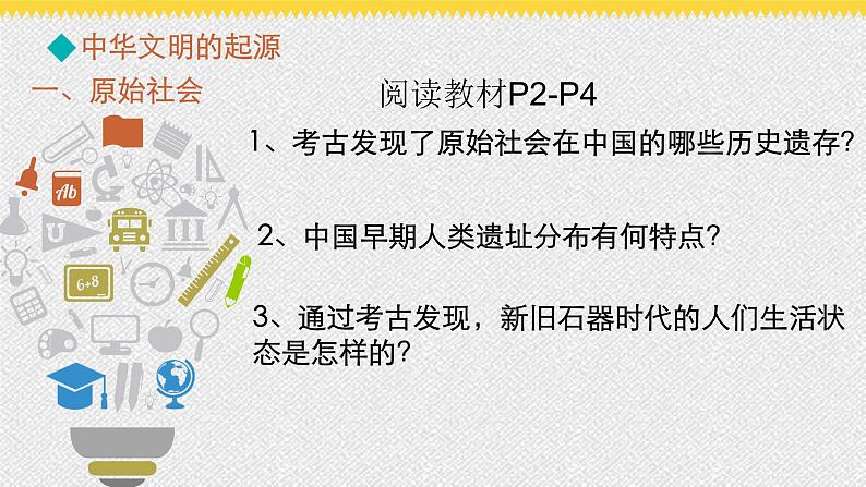 2021-2022学年高中历史统编版2019必修中外历史纲要上册第1课 中华文明的起源与早期国家 课件（17张PPT）第3页