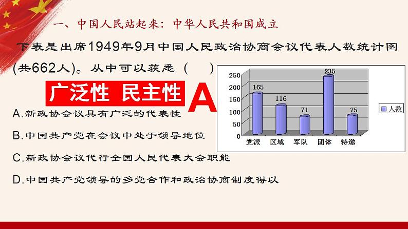 第26课中华人民共和国的成立和向社会主义过渡课件--2021-2022学年统编版（2019）高中历史必修中外历史纲要上册（30张PPT）第3页