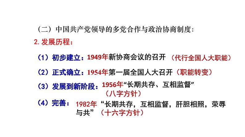 2021届艺术生历史快速复习冲刺 单元六、现代中国的政治建设与祖国统一pptx06