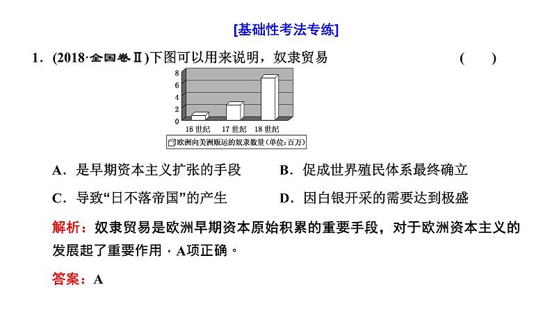 2022届高考二轮复习专题微课（一）殖民扩张 世界市场开始形成并拓展 课件（40张PPT）05