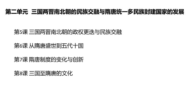 5--三国两晋南北朝的政权更迭与民族交融课件PPT第1页