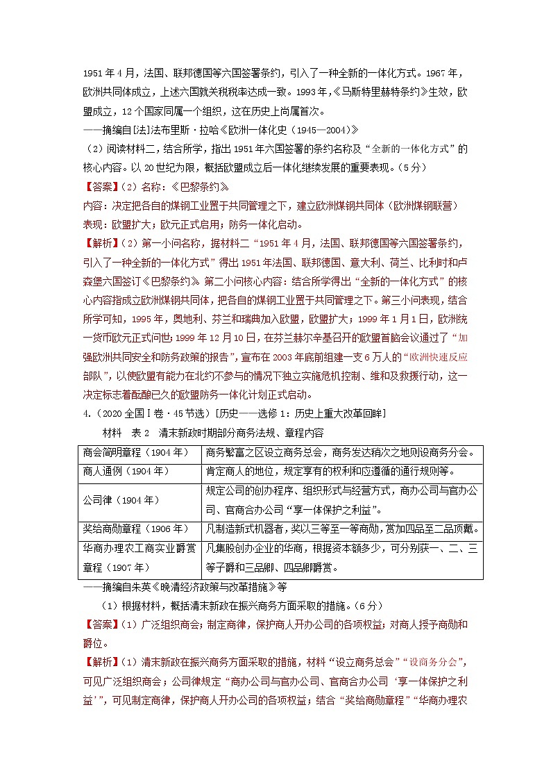 2022高考历史主观题答题模板2.内容、措施类材料题第3页