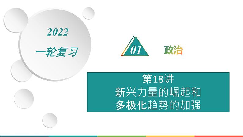 2022届高中历史一轮复习  专题五 第18讲新兴力量的崛起和多极化趋势的加强  精品课件(人民版）第1页