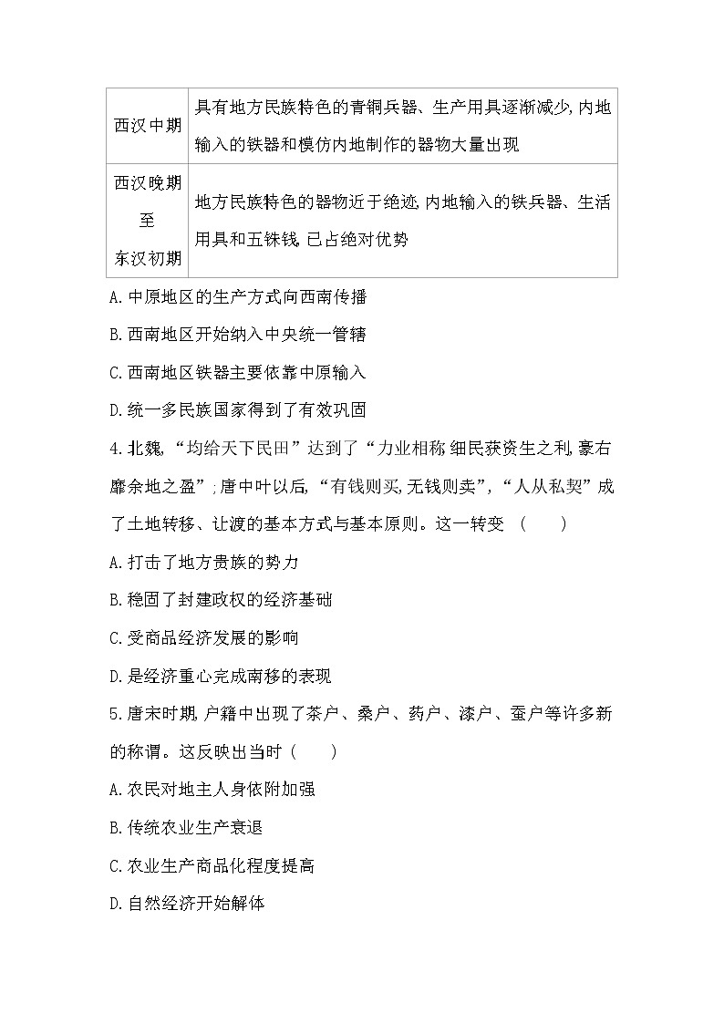 全书综合测评(一)-2022版历史选择性必修2人教统编版 同步练习 （Word含解析）第2页