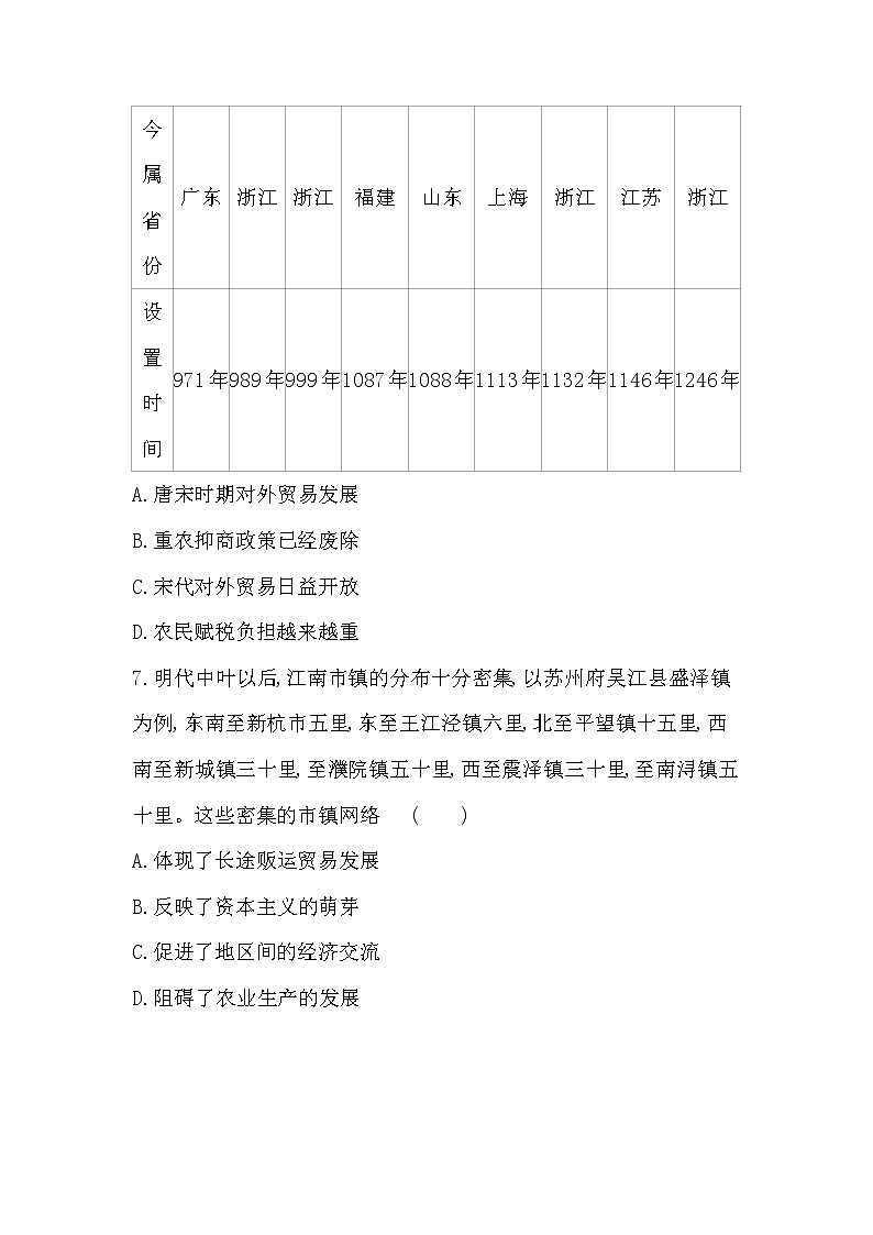 第三、四单元达标检测-2022版历史选择性必修2人教统编版 同步练习 （Word含解析）03
