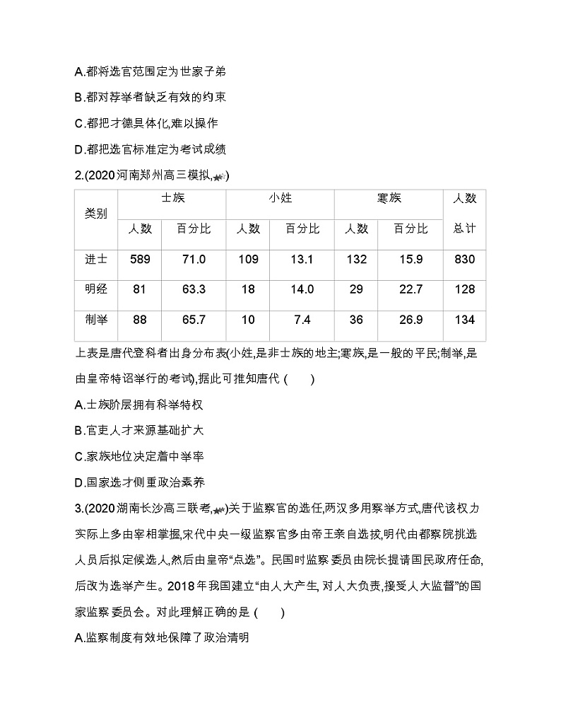 第5~7课综合拔高练-2022版历史选择性必修1人教统编版 同步练习 （Word含解析）第3页