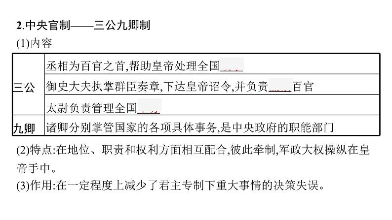 2022届高中历史一轮复习  第2讲 秦朝中央集权制度的形成  精品课件(人教版）第6页