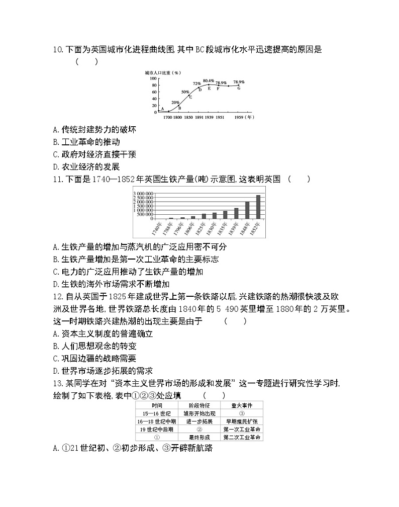 第二单元达标检测-2022版历史必修2 人教版（新课标） 同步练习 （Word含解析）03