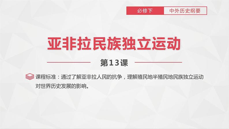 第13课 亚非拉民族独立运动 课件统编版高中历史必修中外历史纲要下册 (6)01