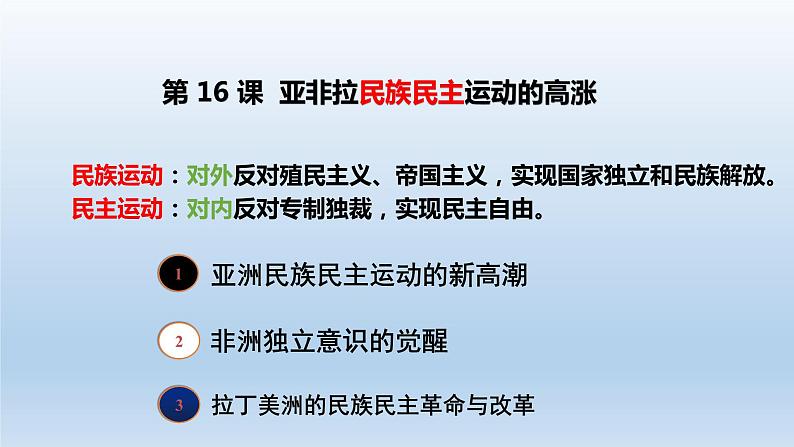 第16课 亚非拉民族民主运动的高涨 课件统编版高中历史必修中外历史纲要下册 (8)第1页