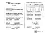 山东省济南市2022届高三上学期期末考试历史PDF版无答案