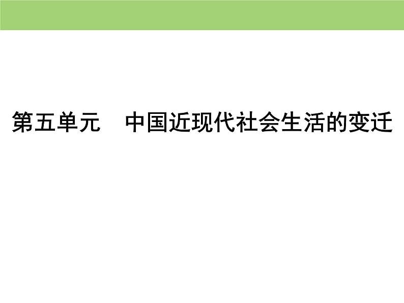 人教版高中历史  必修二课件：第五单元　第14课　物质生活与习俗的变迁01