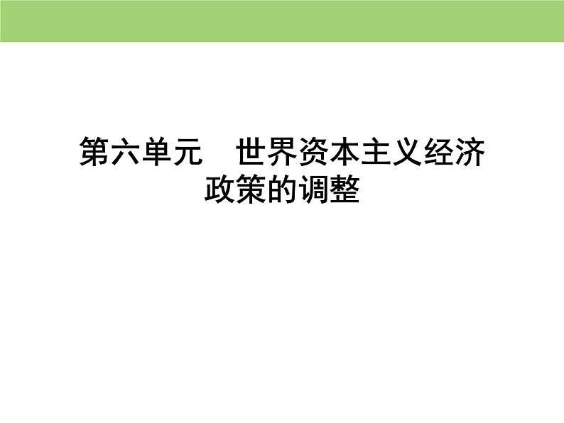 人教版高中历史  必修二课件：第六单元　第18课　罗斯福新政01