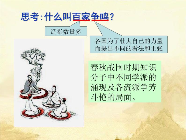 人教版高中历史必修3第1课“百家争鸣”和儒家思想的形成（共24张PP）课件PPT02