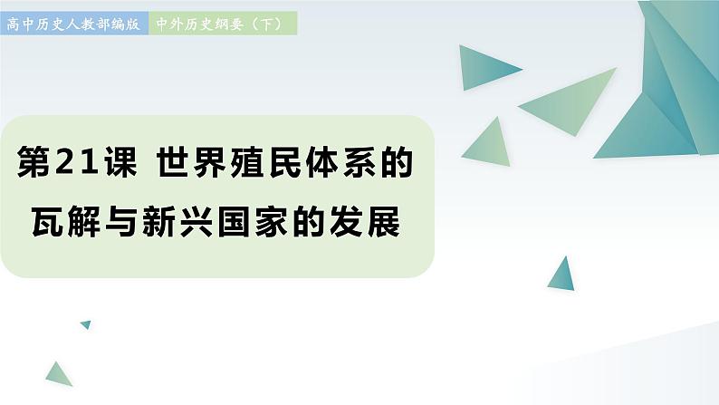 第21课 世界殖民体系的瓦解与新兴国家的发展 同步课件  高中历史人教部编版  中外历史纲要（下） （2022年）第1页