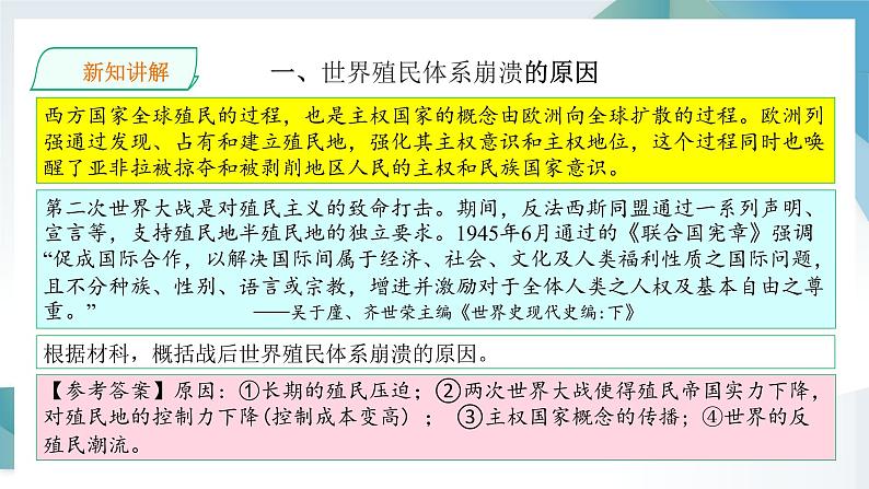 第21课 世界殖民体系的瓦解与新兴国家的发展 同步课件  高中历史人教部编版  中外历史纲要（下） （2022年）第8页