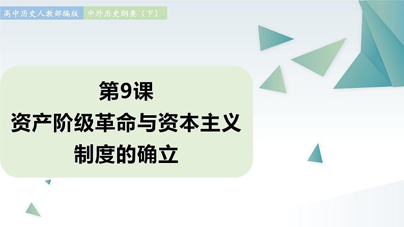 第9课 资产阶级革命与资本主义制度的确立 同步课件  高中历史人教部编版  中外历史纲要（下） （2022年）第1页