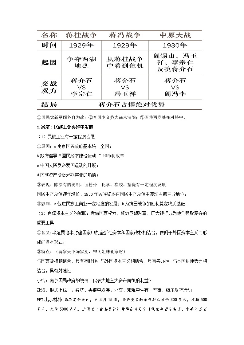 中外历史纲要（上）第22课 南京国民政府的统治和中国共产党开辟革命新道路 教案03