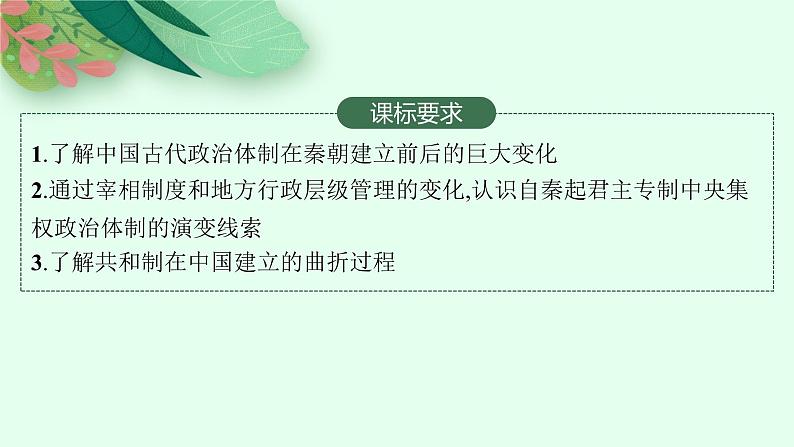 人教版新高考历史一轮复习课件--政治制度  课时1第2页