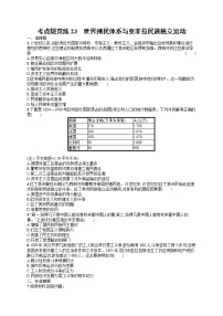 人教版新高考历史一轮复习训练题--世界殖民体系与亚非拉民族独立运动