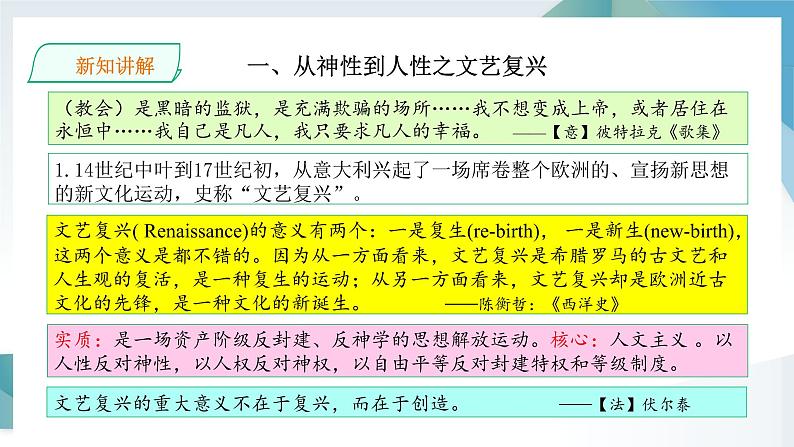 第8课 欧洲的思想解放运动 同步课件  高中历史人教部编版  中外历史纲要（下） （2022年）07