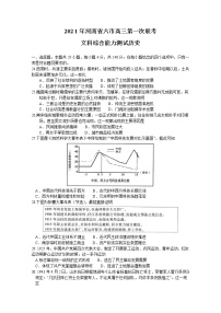 河南省六市（漯河）2021届高三下学期3月第一次联考历史试题含答案