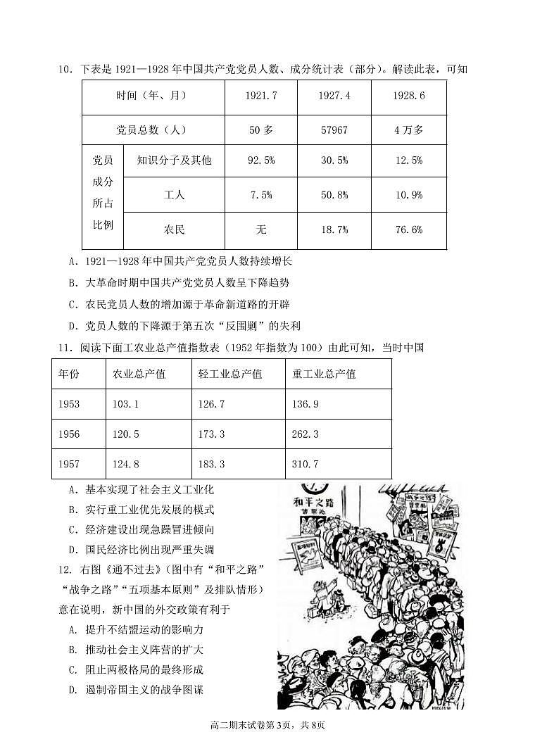 广东省汕头市金山中学2021-2022学年高二上学期期末考试历史PDF版含答案（可编辑）03