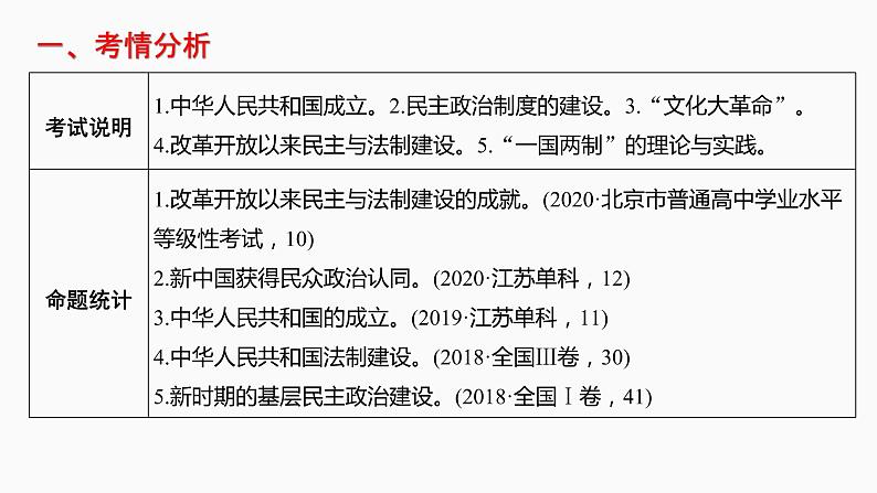 第14讲　现代中国的政治建设与祖国统一 课件--2022届高考历史一轮复习第2页