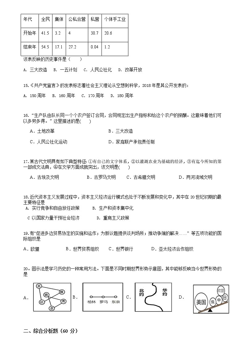 2021-2022年上海高考--6（原卷版）03
