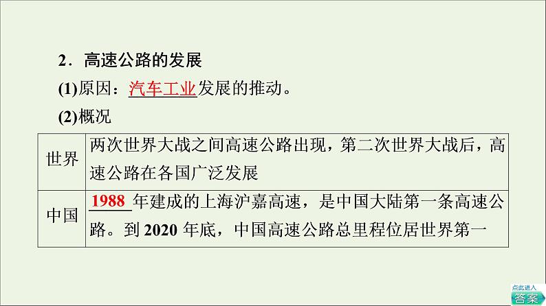 2021_2022学年新教材高中历史第5单元交通与社会变迁第13课现代交通运输的新变化课件部编版选择性必修2第7页