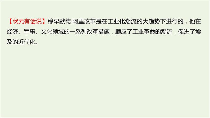 2021_2022高中历史专题六穆罕默德阿里改革二中兴埃及的改革课件人民版选修1第7页