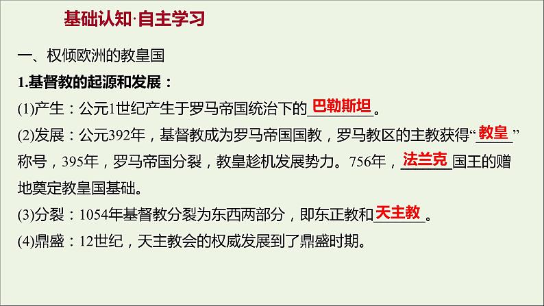 2021_2022高中历史专题五欧洲宗教改革一“神圣的中心组织”__天主教课件人民版选修103