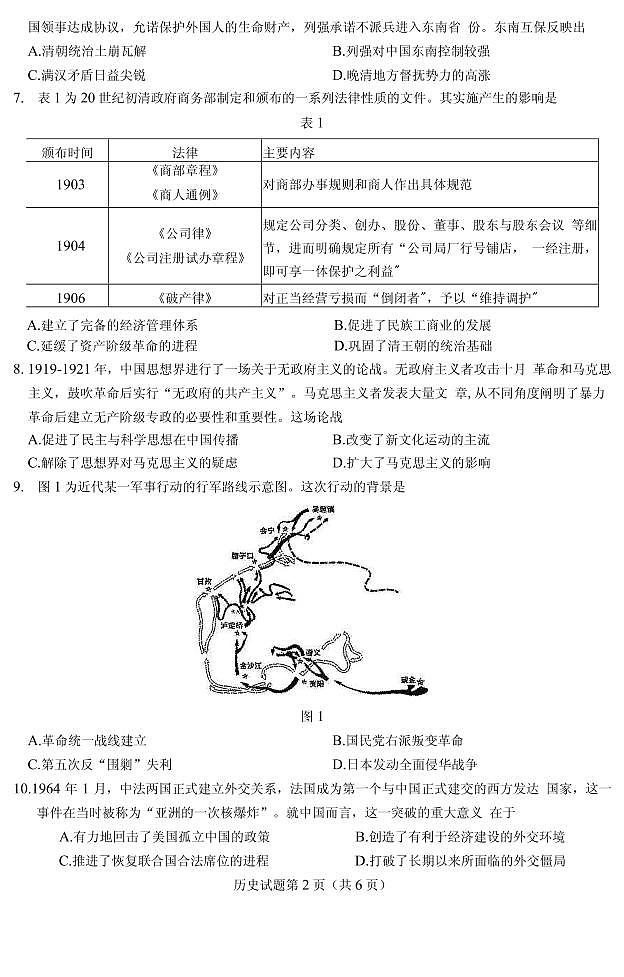 2021届山东省济宁市高三下学期3月模拟（一模）历史试题 PDF版02