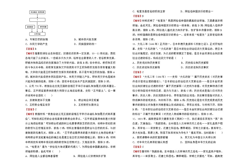 【原创】（新教材）2021-2022学年下学期高一第一次月考卷 历史（B卷）03