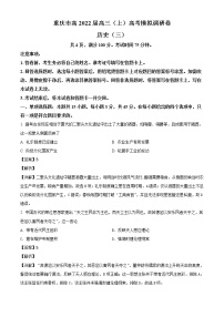 2022届重庆市高三上学期模拟调研（三）历史试题含解析